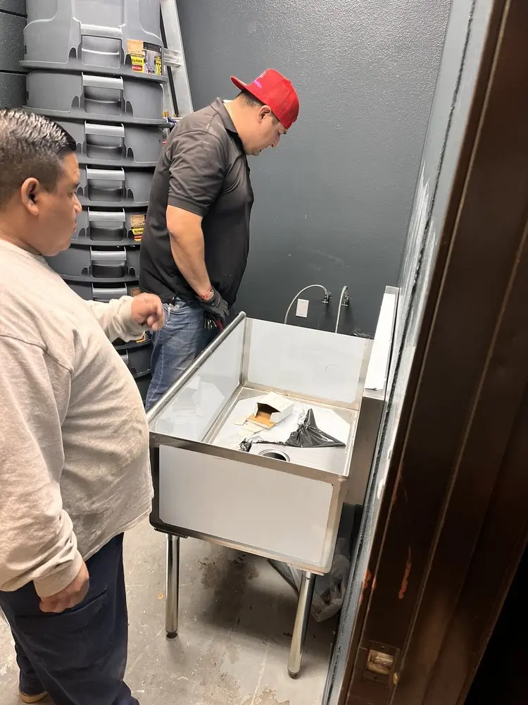 Commercial plumbing and sink installation in Davidson